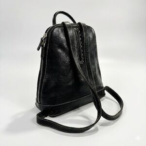 Wilsons Leather Mini Backpack Black Leather Zip Top bag